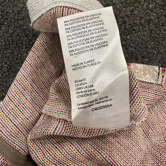 Anthropologie Leanne Jacquard Cream Multicolor Cross Front Halter Top Size XS - Picture 10 of 10